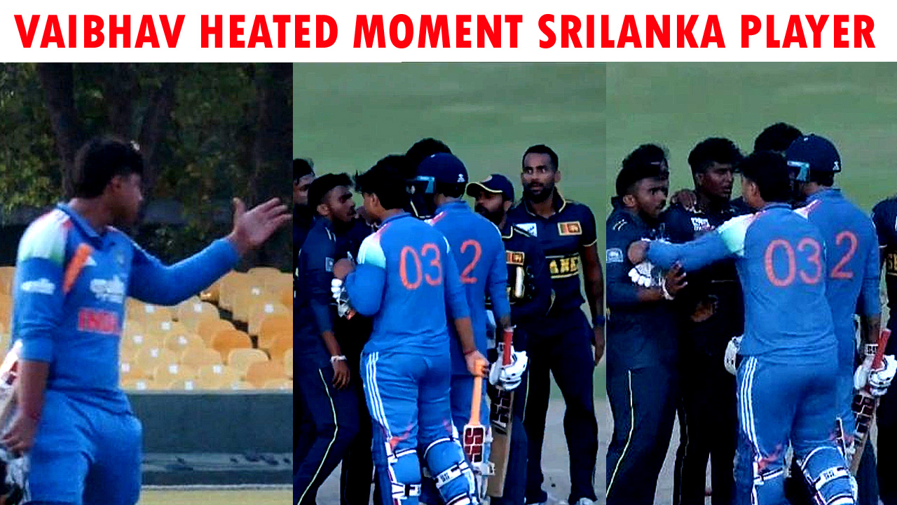 Vaibhav Sooryavanshi Heated Argument in India A vs Sri Lanka A